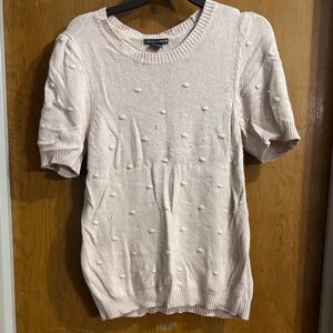 Beige Dotted Knitted Blouse